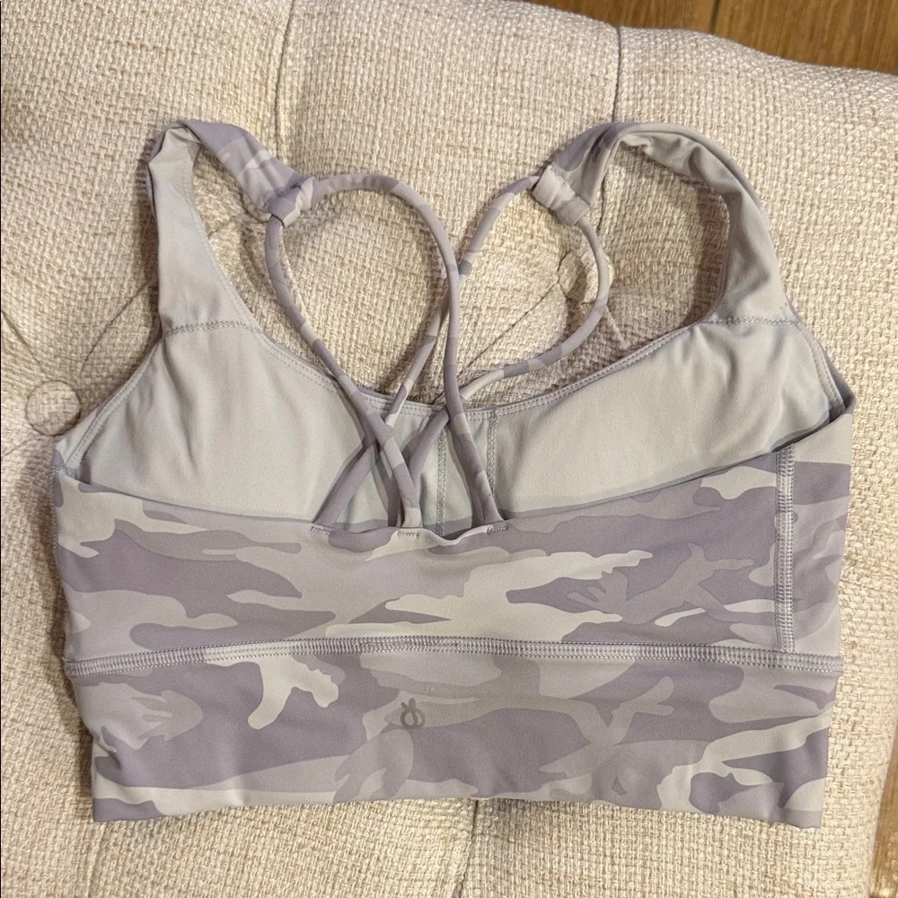 Gray Camo Strappy Sports Bra - Women Intimates & Sleepwear